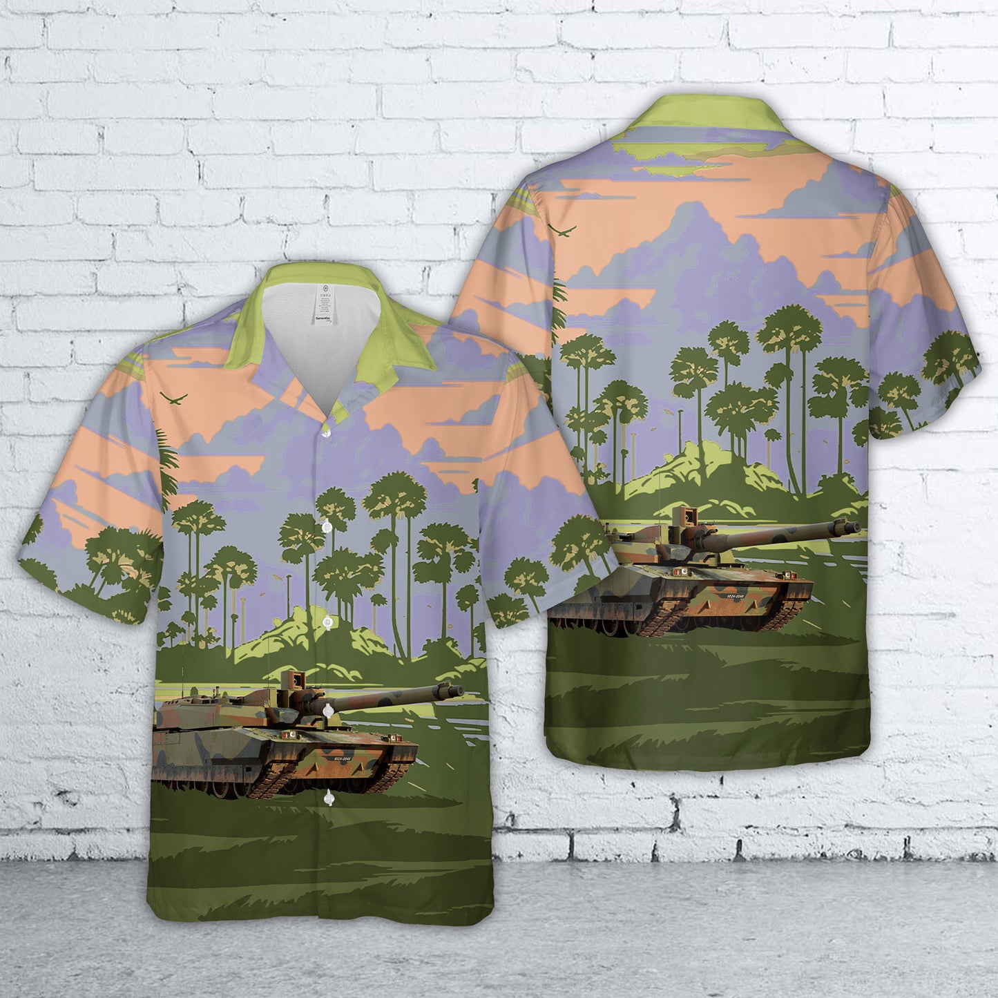Leclerc French Main Battle Tank Hawaiian Shirt