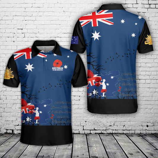 Lest We Forget Anzac Day Polo Shirt
