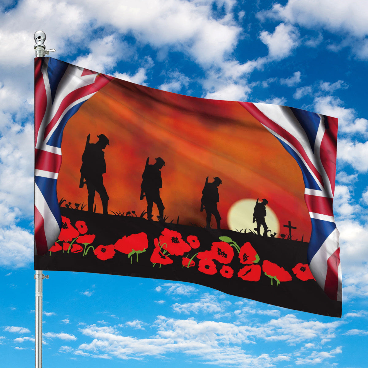 Lest We Forget Remembrance Day House Flag