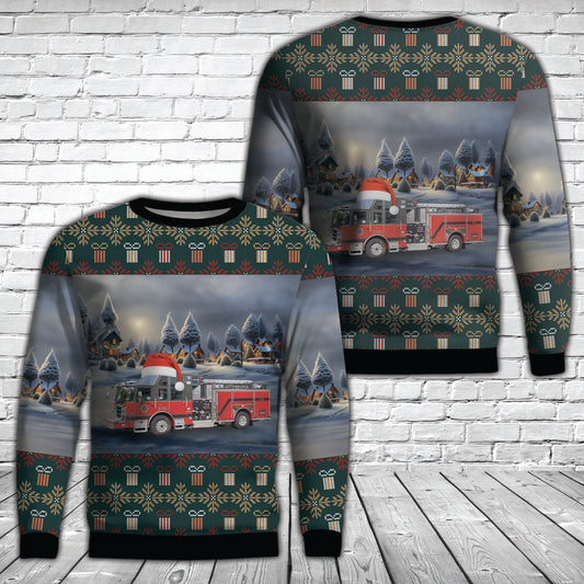 Lethbridge, Alberta, Canada, Lethbridge Fire Department Christmas AOP Ugly Sweater