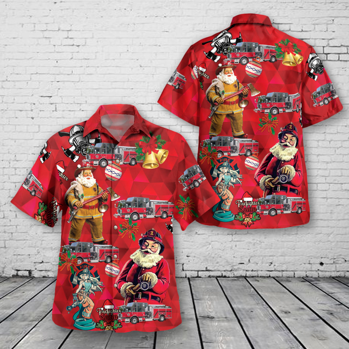 Lethbridge, Alberta, Lethbridge Fire Department Christmas Hawaiian Shirt