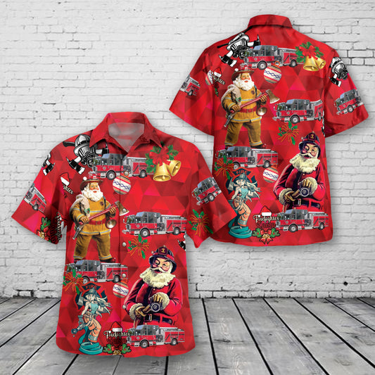 Lethbridge, Alberta, Lethbridge Fire Department Christmas Hawaiian Shirt