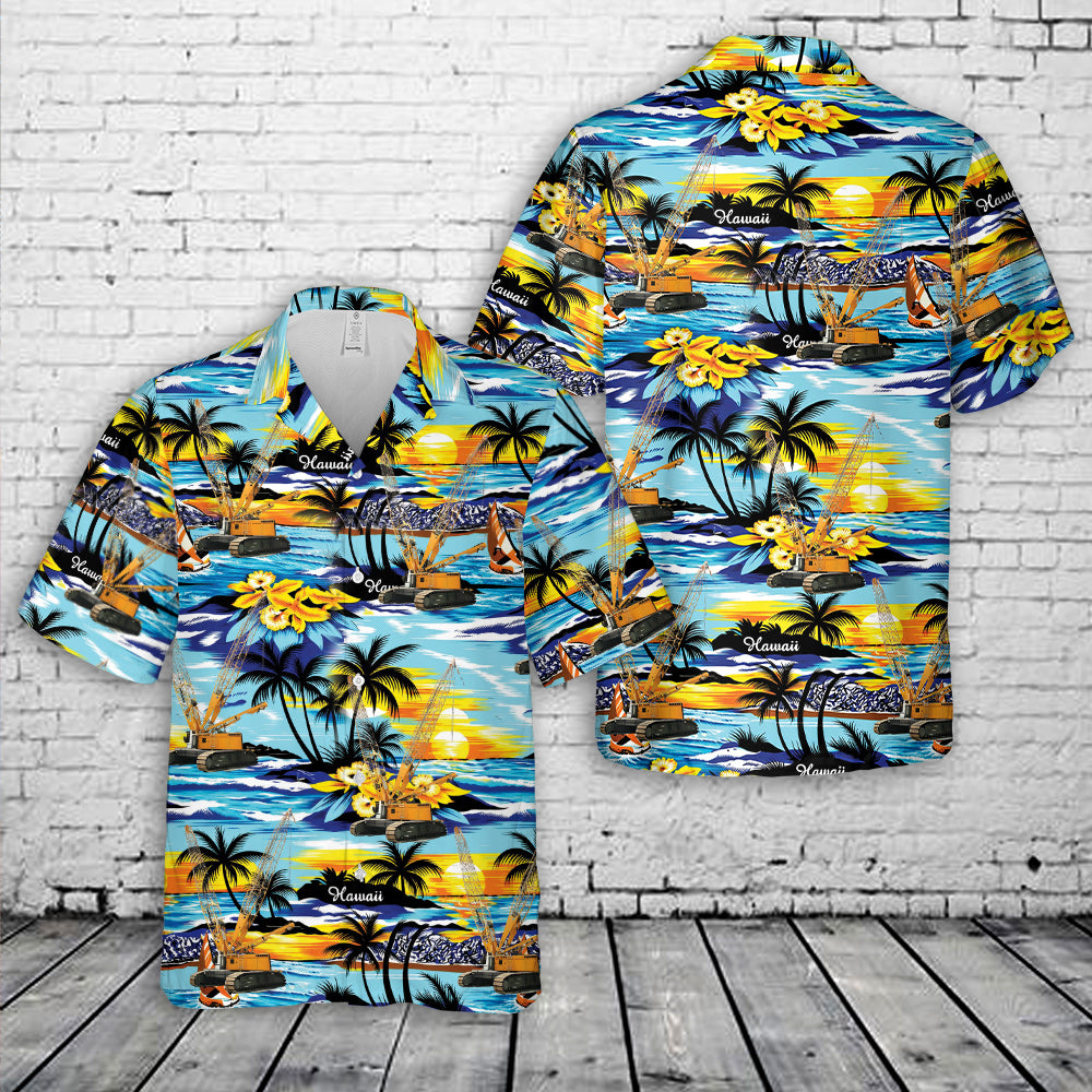 Liebherr LR 1300 315-Ton Lattice Boom Crawler Crane Hawaiian Shirt