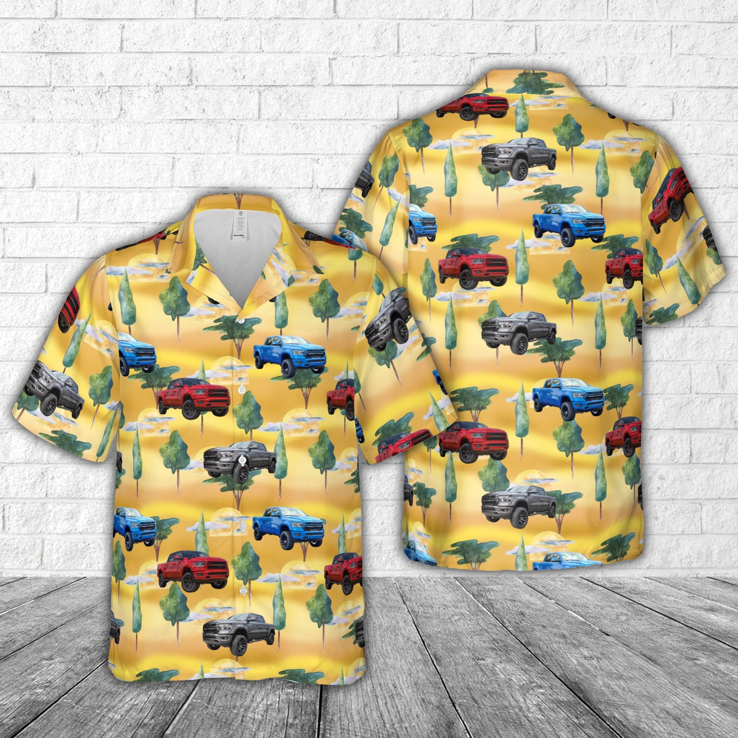 Lifted RAM 1500 Pickup Truck Hawaiian Shirt
