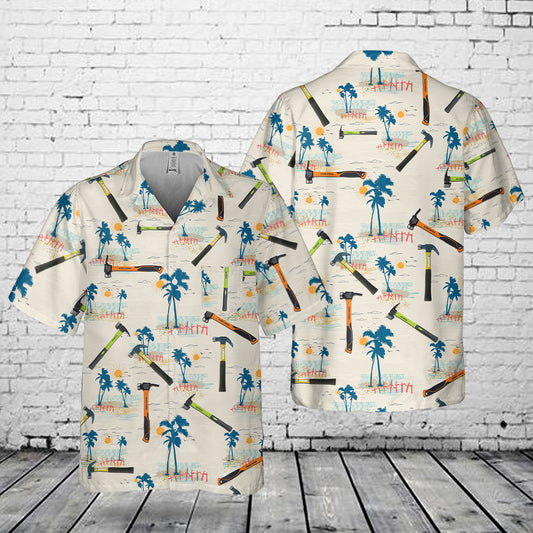 Lineman's Claw-Milled Hammer Pocket Hawaiian Shirt