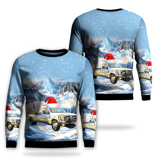 Llano, Texas, Llano County EMS Christmas AOP Sweater