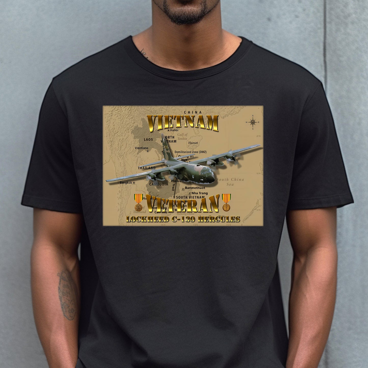 Lockheed C-130 Hercules Classic Unisex T-Shirt Gildan 5000 (Made In US) DLTT0708PT05