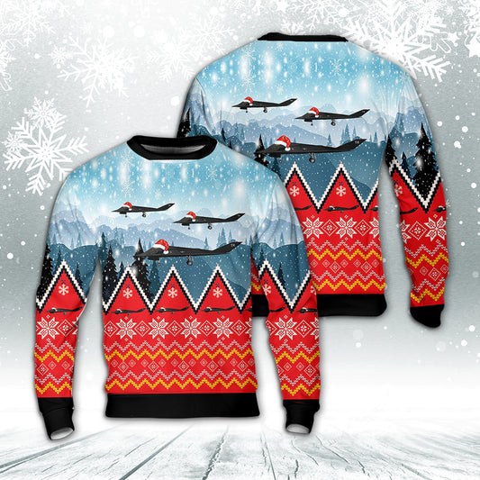 Lockheed Martin F-117A Nighthawk “Knight 1” Tonapah Christmas Sweater