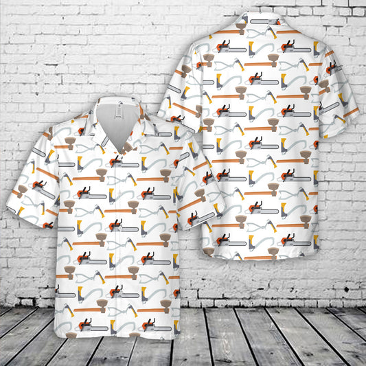 Logging Equipment Hawaiian Shirt