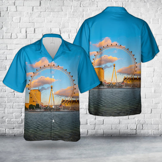 London Eye Wheel Hawaiian Shirt