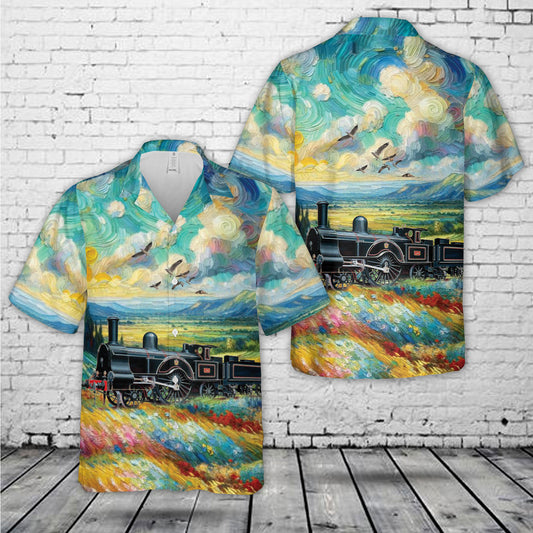 London and North Western Railway 2-2-2 Locomotive 'Princess Royal' Hawaiian Shirt