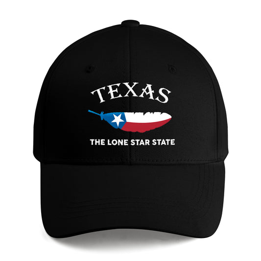 Lone Star State Texas Feather Embroidered Cap
