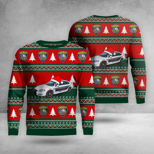 Longview, Texas,  Gregg County Sheriffs Office Christmas AOP Sweater