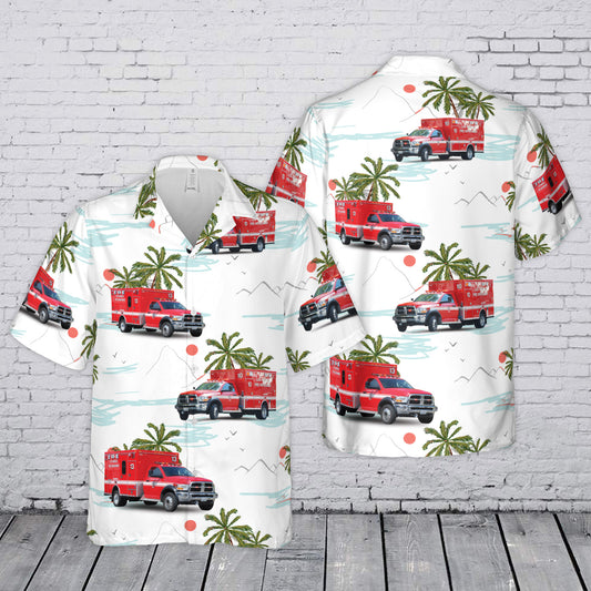 Los Angeles Fire Department EMS Hawaiian Shirt