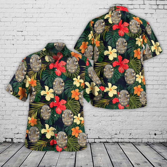 Los Angeles (Captain) Department Officer's Badge Hawaiian Shirt