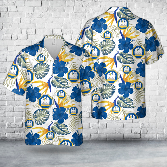 Louisiana Army National Guard Hawaiian Shirt