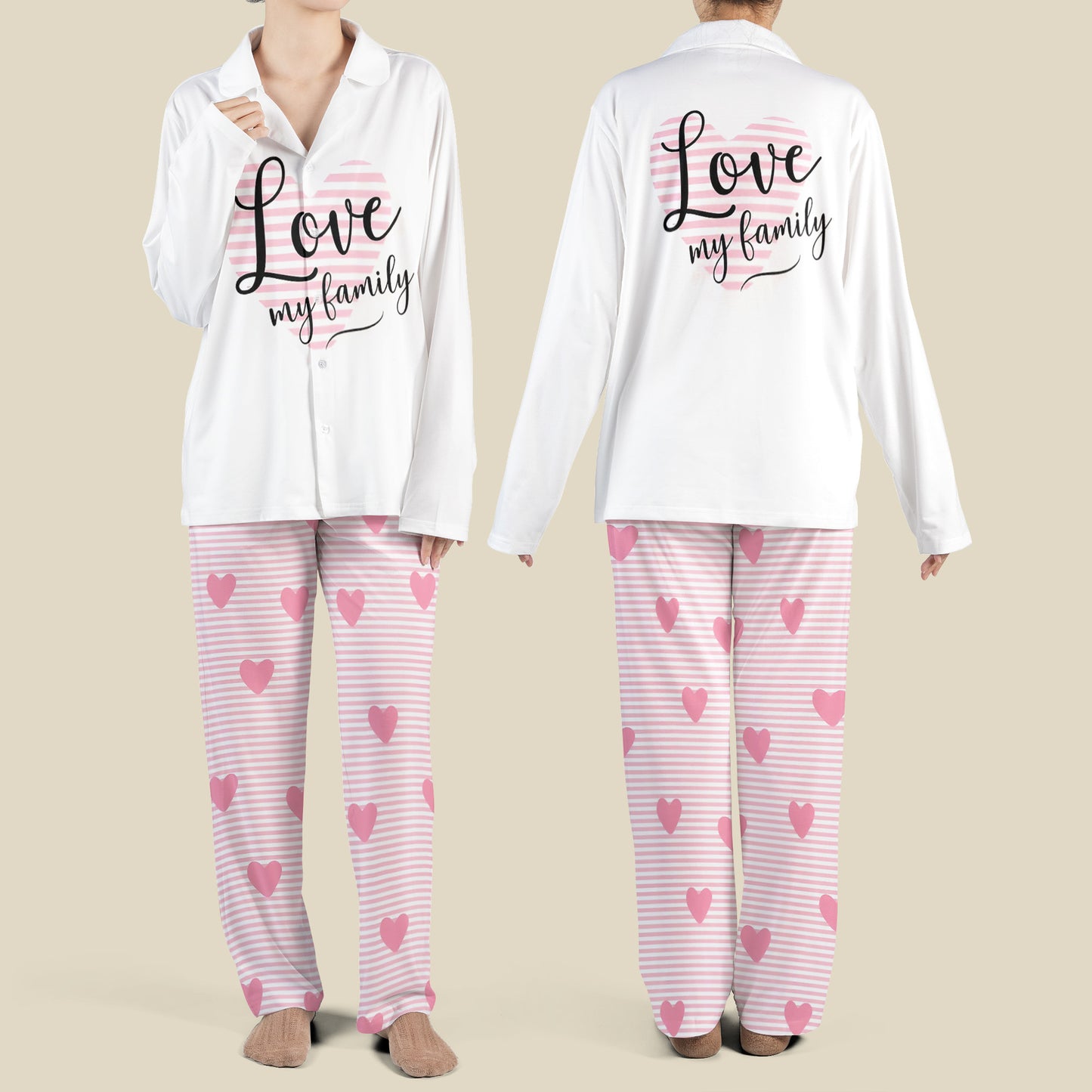Love My Family AOP Pajamas Set
