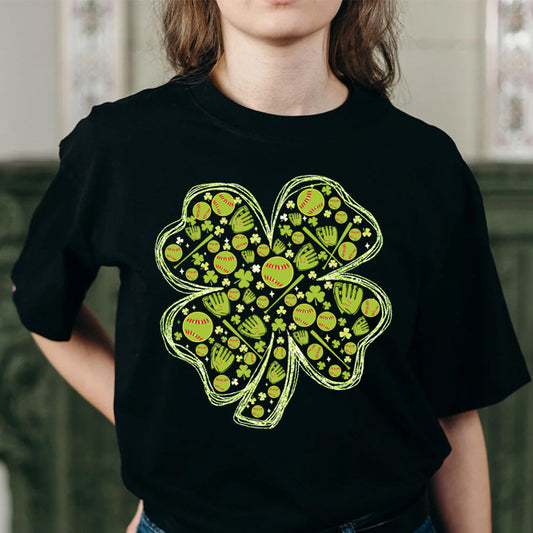 Lucky Baseball St Patrick's Day Classic Unisex T-Shirt Gildan 5000 (Made In US)