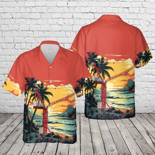 Luffing Tower Crane Hawaiian Shirt