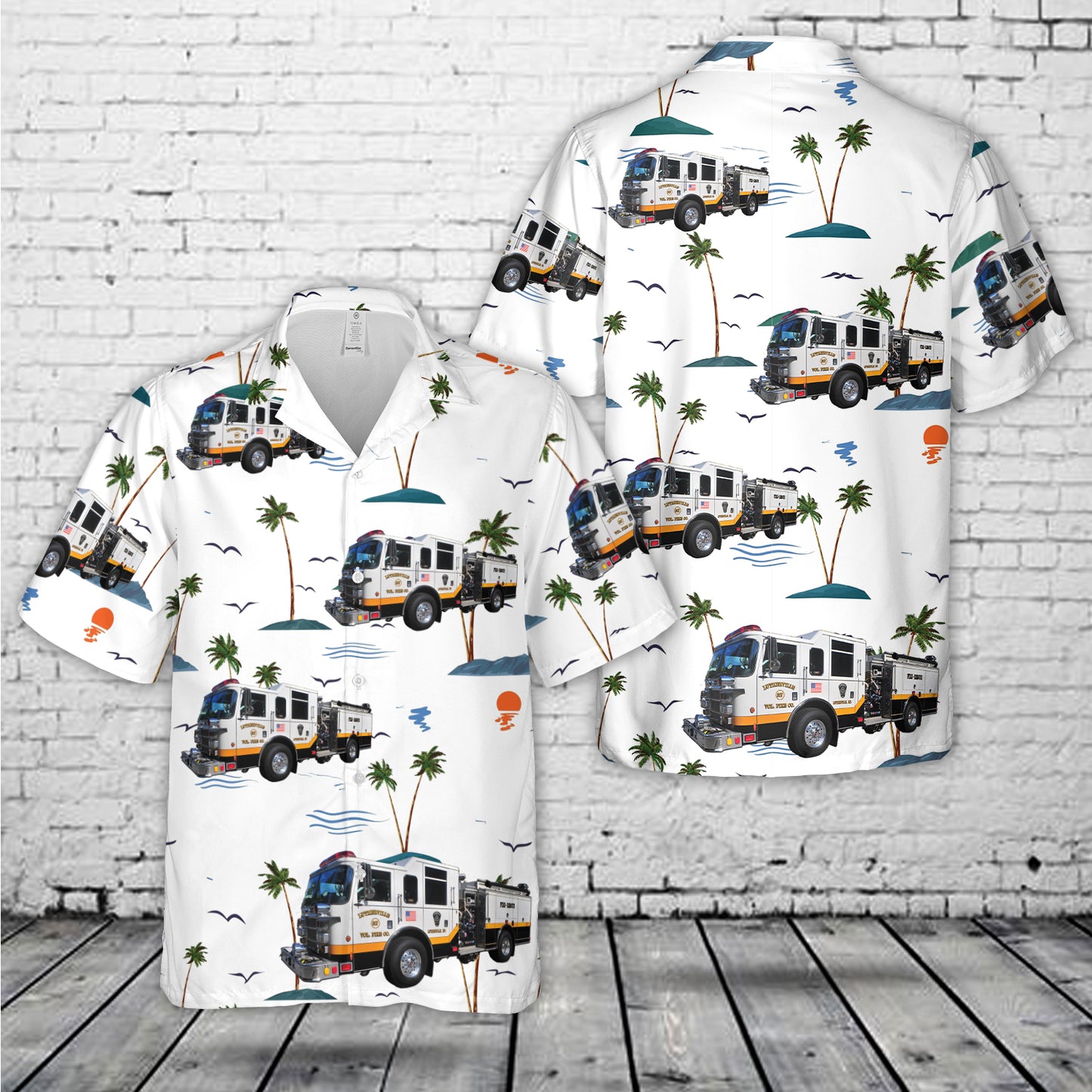 Lutherville Volunteer Fire Company Engine 307, Maryland Hawaiian Shirt