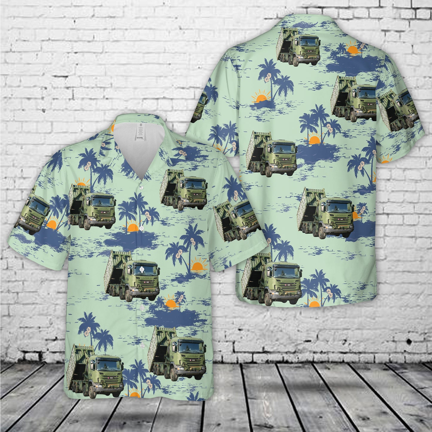 Luxembourg Army Scania 8x8 Vehicle Hawaiian Shirt
