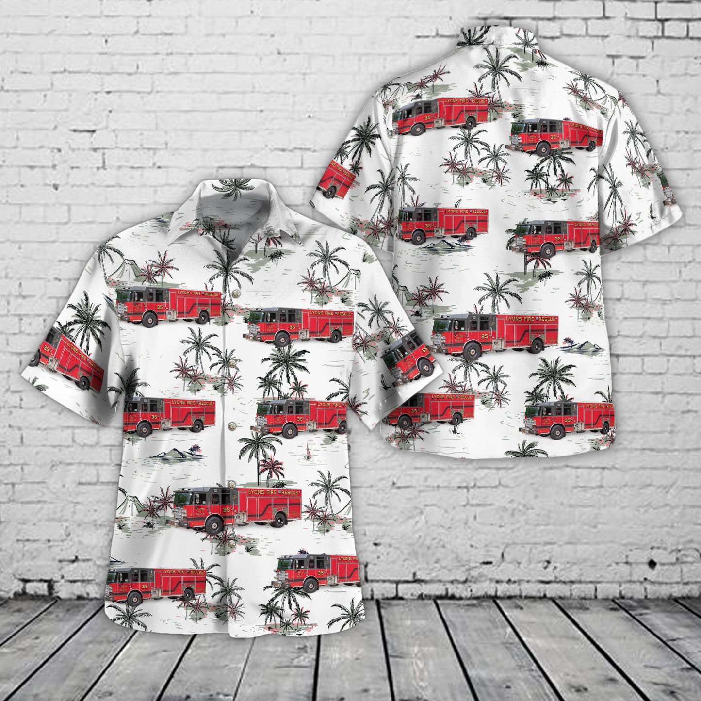 Lyons Station, Pennsylvania, Lyons Fire Company No.1 Hawaiian Shirt