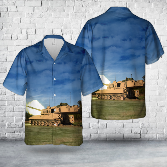 M109 of 1st Battalion, 214th Field Artillery, Georgia Army National Guard Hawaiian Shirt