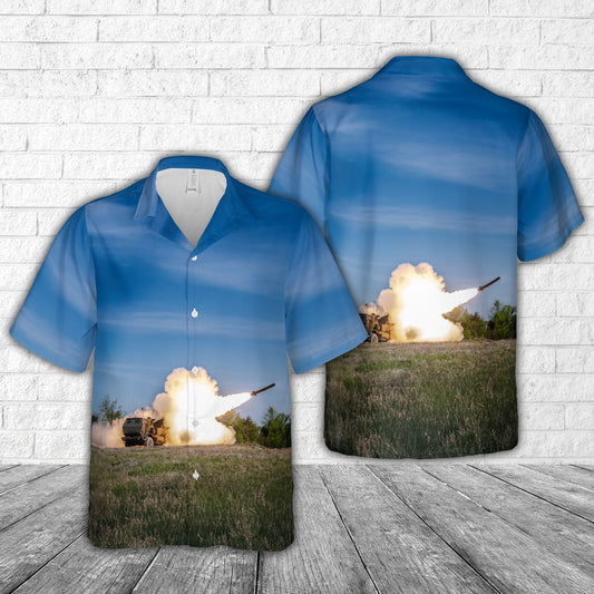 US Army M142 HIMARS 1st Battalion 14th Field Artillery Hawaiian Shirt