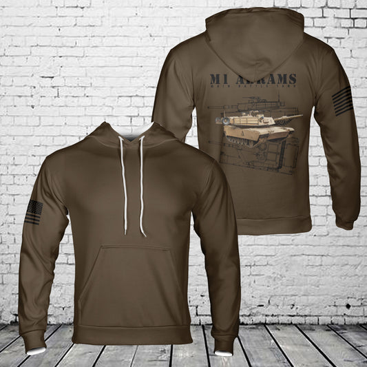 M1A1 Abrams Gulf War 1991 3D Hoodie