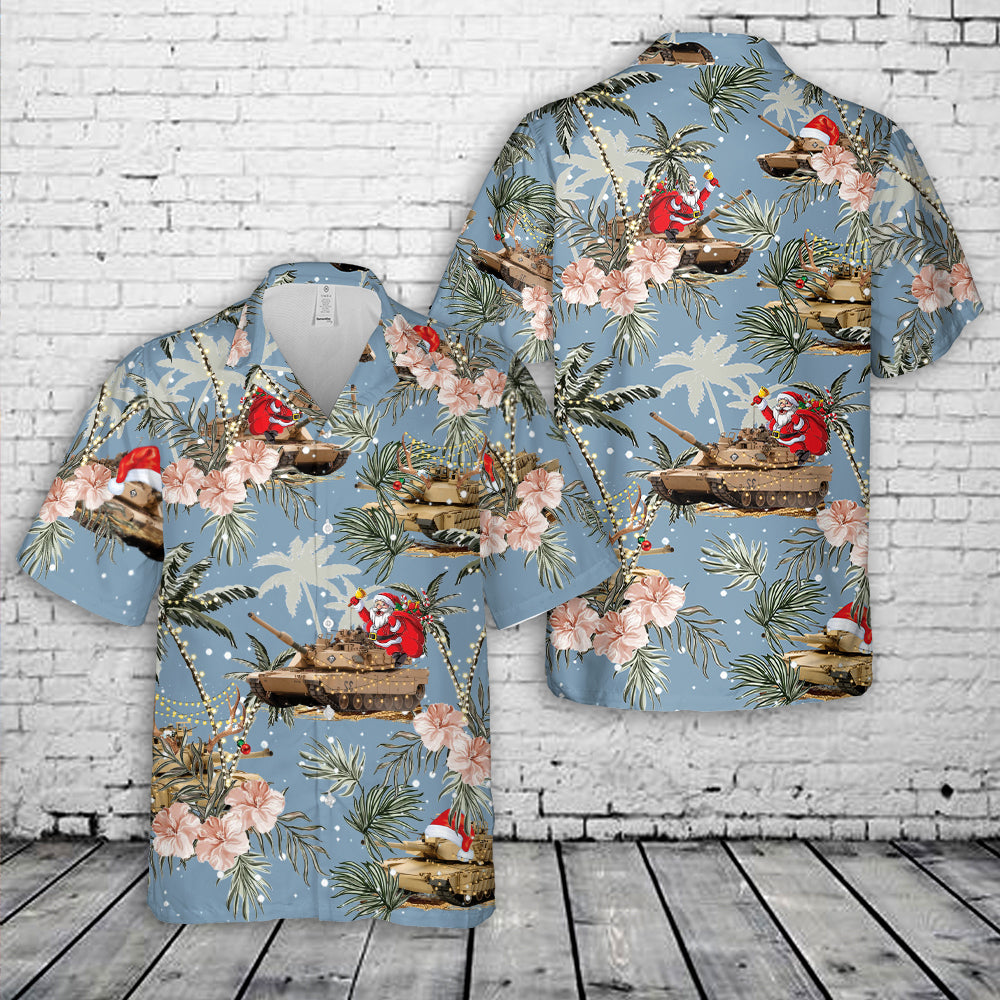 M1 Abrams Tank Christmas Hawaiian Shirt