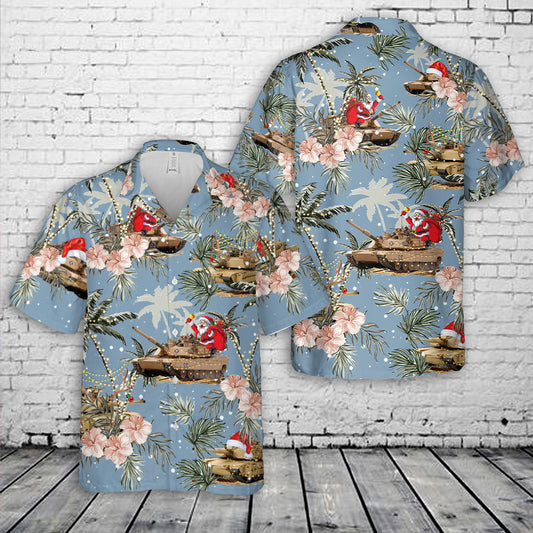 M1 Abrams Tank Christmas Hawaiian Shirt