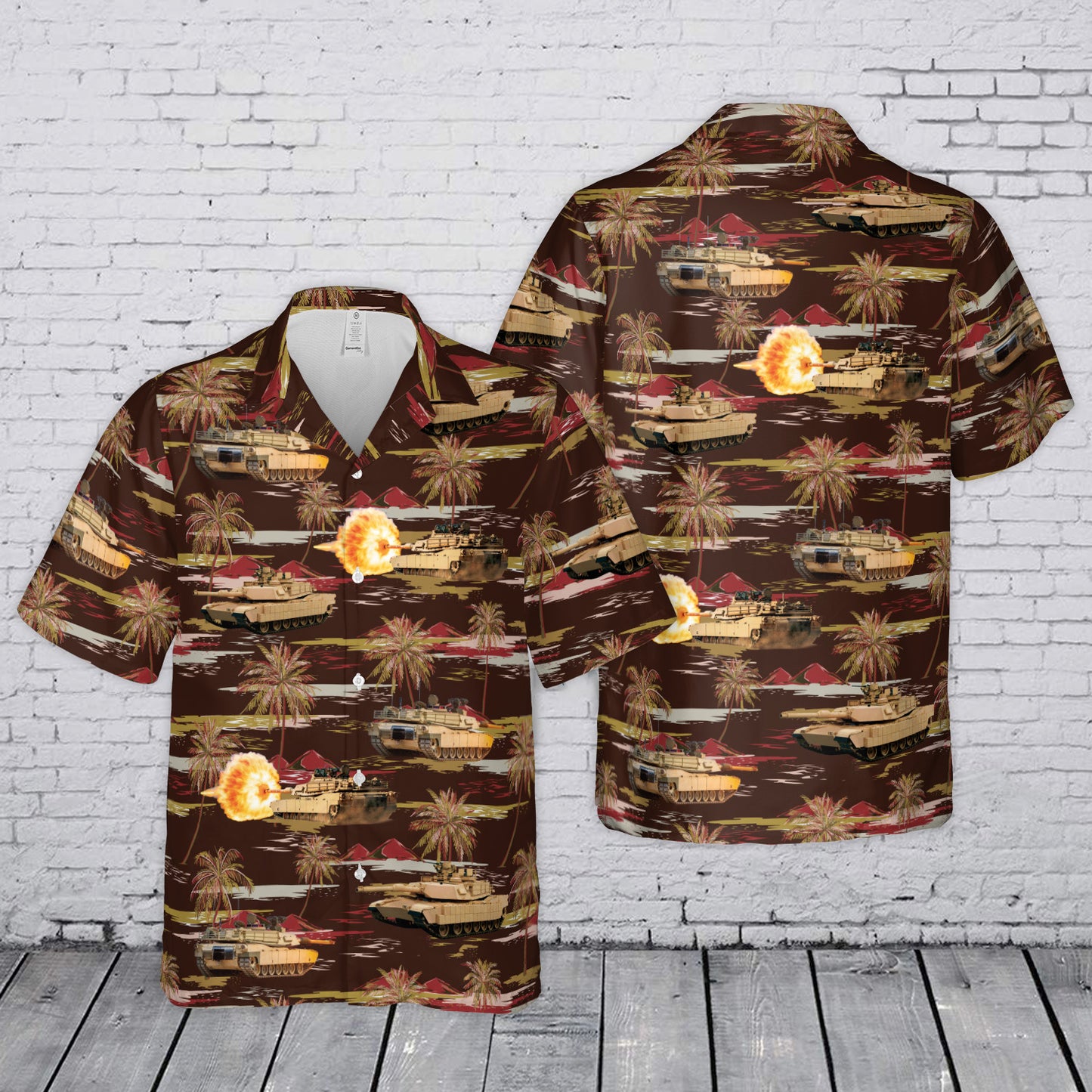 M1 Abrams Tank Hawaiian Shirt