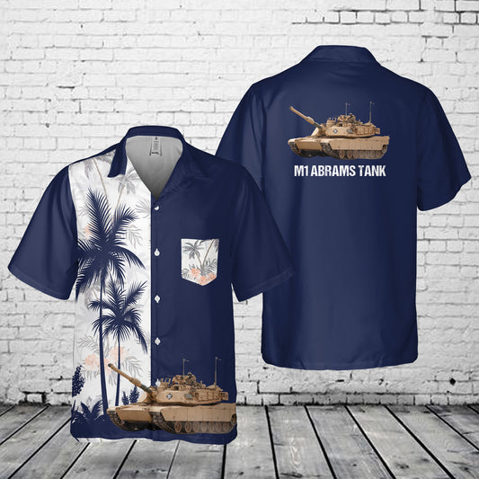 M1 Abrams Tank Pocket Hawaiian Shirt