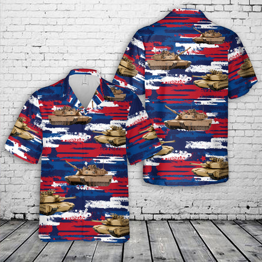 M1 Abrams Tank, 4th Of July Hawaiian Shirt
