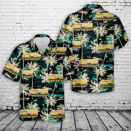 M270 A1 MLRS Rocket Launcher US Army Desert Sand 1990 Hawaiian Shirt