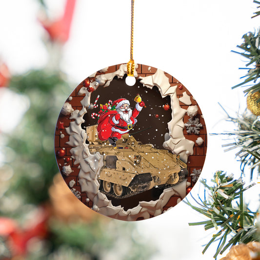 M2A3 Bradley Christmas Ceramic Ornament