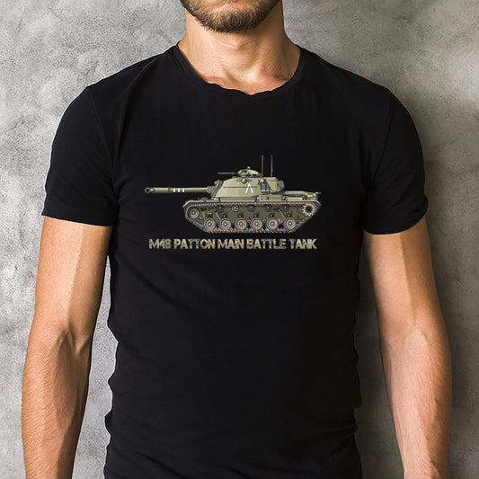 M48 Patton Army Main Battle Tank Classic Unisex T-Shirt Gildan 5000 (Made In US)