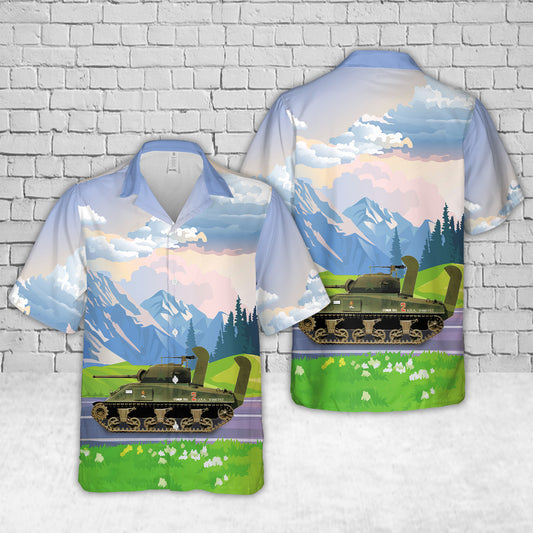 M4 “Cannon Ball,” 70th Tank Battalion, D-Day Utah Beach 1944 Hawaiian Shirt
