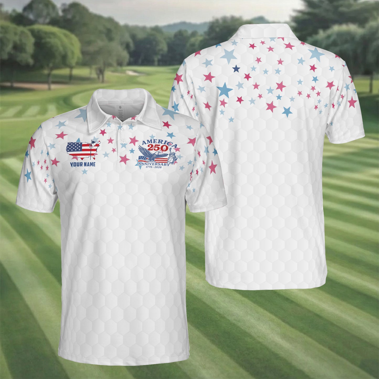 1776-2026 USA 250th Anniversary Golf  Polo Shirt
