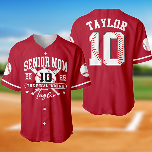 Custom Baseball Mom, Mother's Day Baseball Jersey