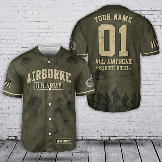 Custom Name & Number  1st Brigade Combat Team, 82nd Airborne Division Baseball Jersey