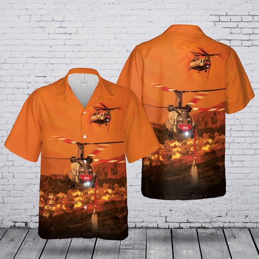 LA County Fire CH-47D Chinook Hawaiian Shirt