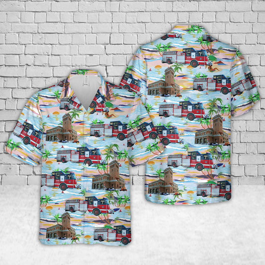 MONTREAL Fire Department Fire Station no 3 Hawaiian Shirt