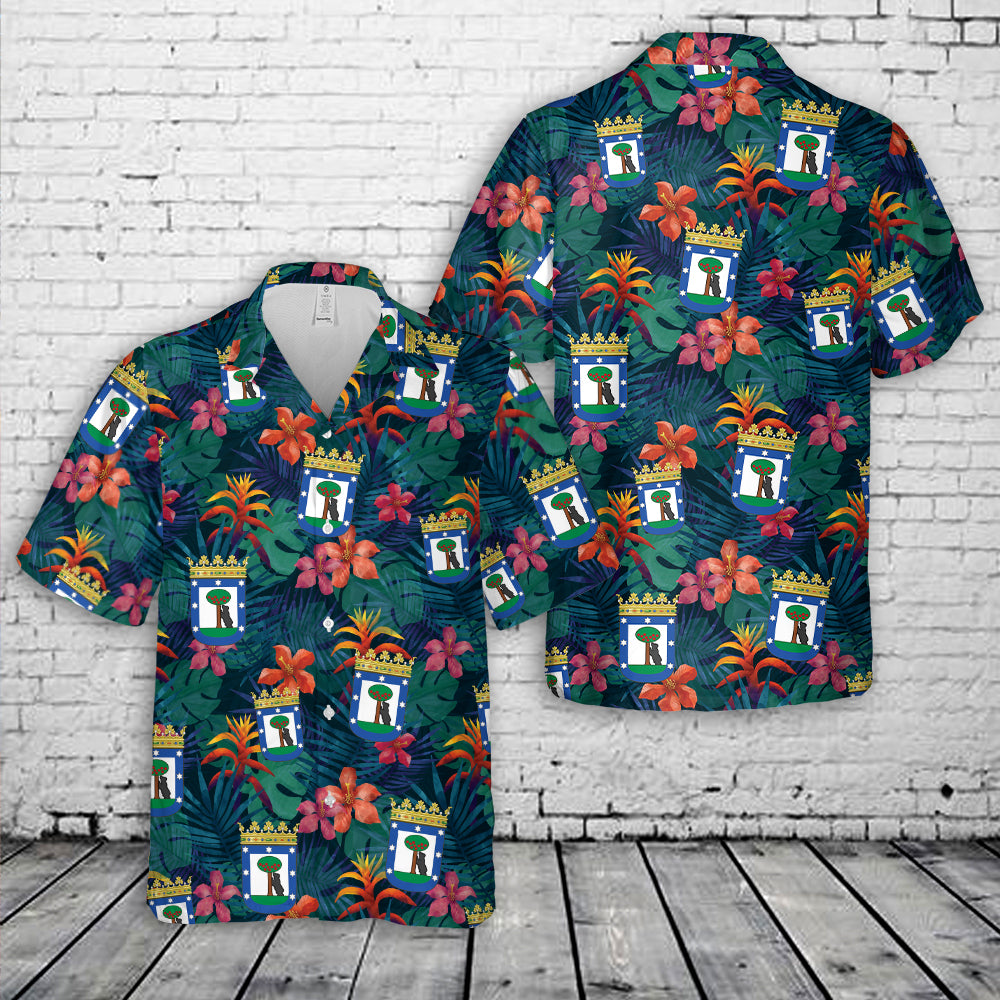 Madrid City Coat Of Arms Spain Hawaiian Shirt
