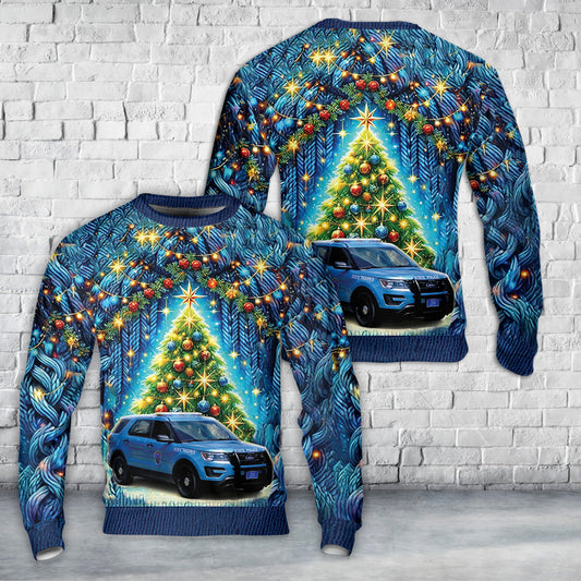 Maine State Police AOP Christmas Ugly Sweater