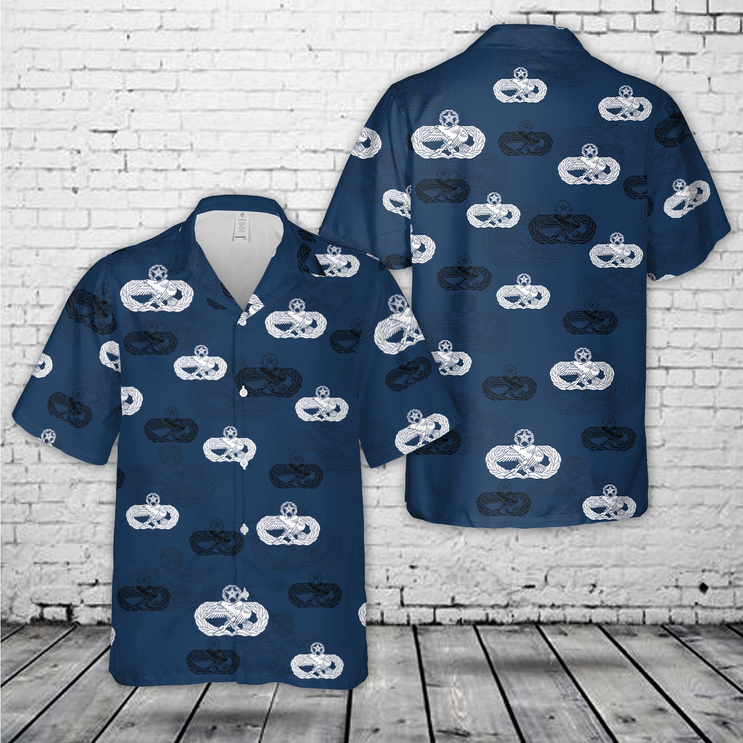 Maintenance Badge (Master USAF) silhouette Hawaiian Shirt