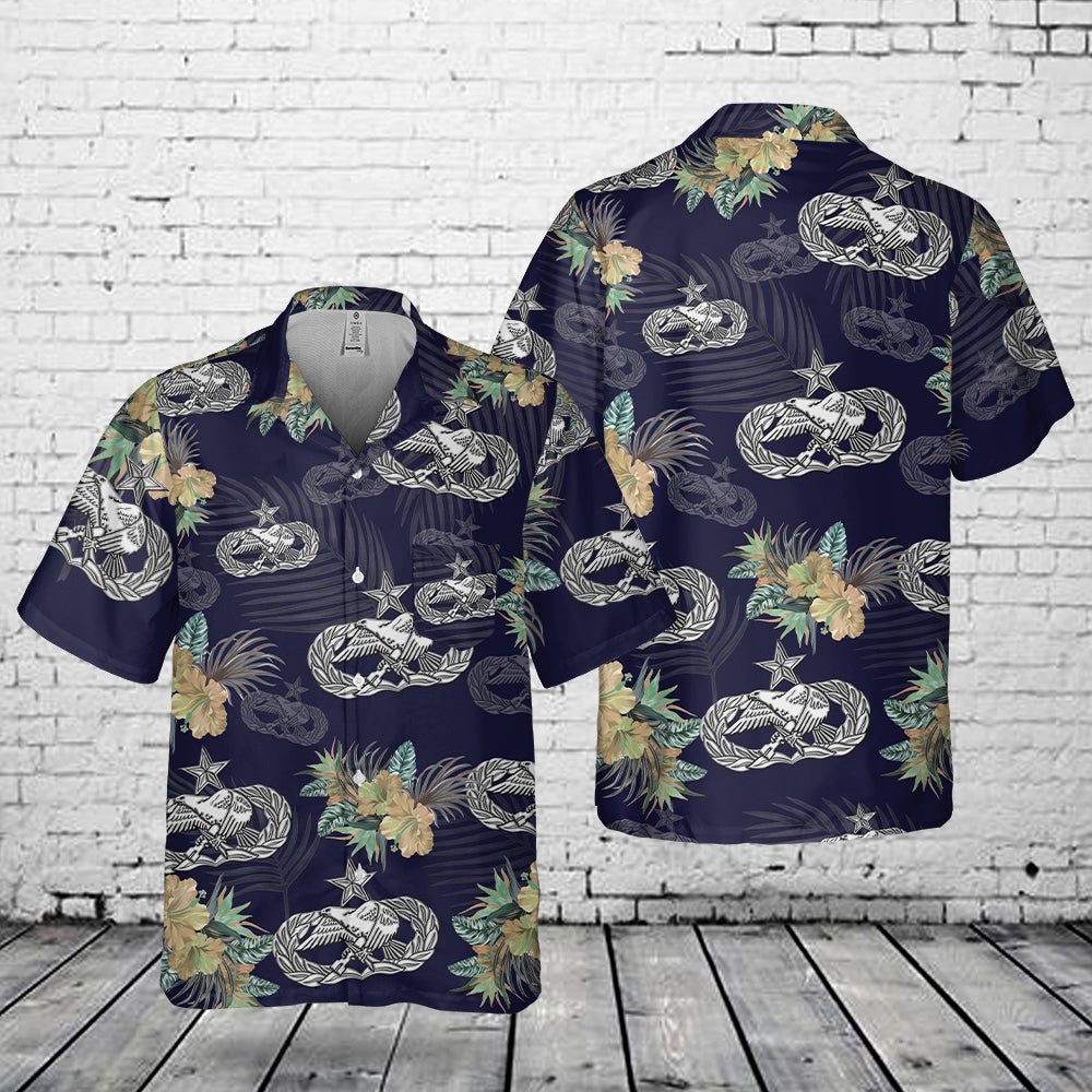 Maintenance Badge (USAF Senior) Pocket Hawaiian Shirt