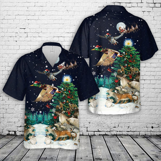 Mallard Duck Christmas Hawaiian Shirt