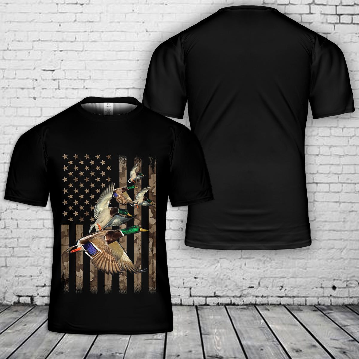 Mallard Duck Flag 3D T-Shirt