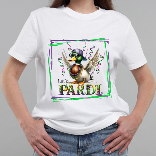 Mardi Gras Let's Pardi Classic Unisex T-Shirt Gildan 5000 (Made In US)